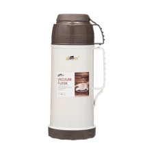 Thermos 1.8 l, with a glass flask, retains heat 12 hours, with a mug, brown
