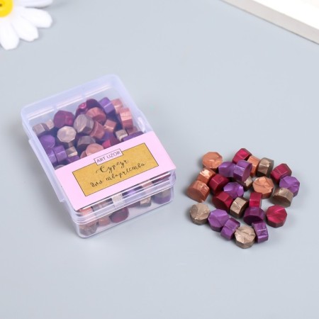 Surgut in granules in the box "octagonal" gold and purple 35 grams 2.4x5.5x7 cm