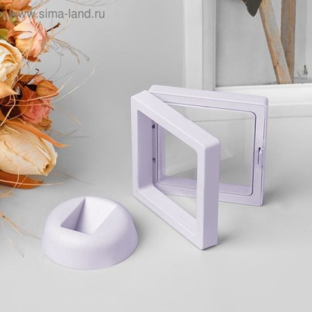 Romb decoration stand, 7 × 3 × 7 cm, white color-2