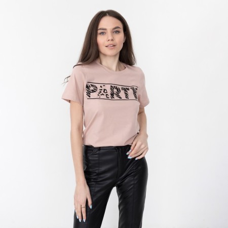 Women's T-shirt KAFTAN "PARTY", beige, rr 48-50-3