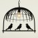 Bayerlux "Birds" 1x40W E27 Black 49x35x35 cm
