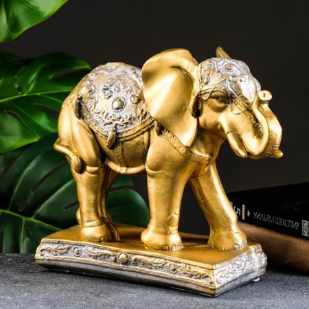 Figure "Elephant" Bronze/silver 31x12x27cm