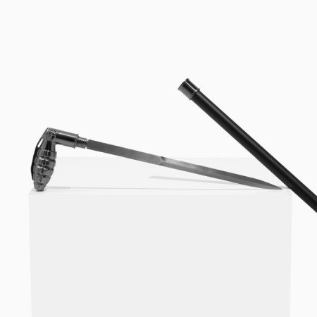 Souvenir product cane with a dagger, 36cm blade, grenade hilt-2