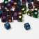 Acrylic bead "Heart", cube 7 × 7 mm, set 10 g, color bright mix