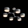 Ceiling EVOLUCE lamp. Sle183702-06. Gemento. 6x60 W, E14, 73x95.5x32 cm, gray color