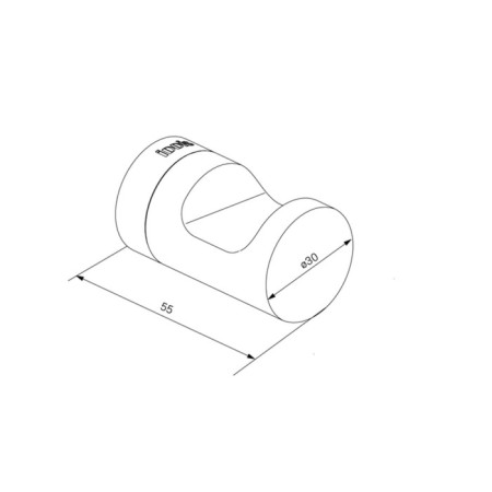 Hook single iddis noa noawt10i41, 30x50x30 mm, white matte-2