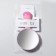 Mirror with a handle, D mirror surface 7.3 cm, pink color