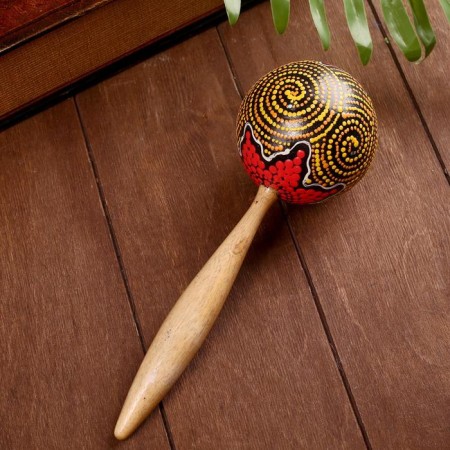 Souvenir musical instrument Marakas "Blue Wave" 24x8x8 cm mix-2