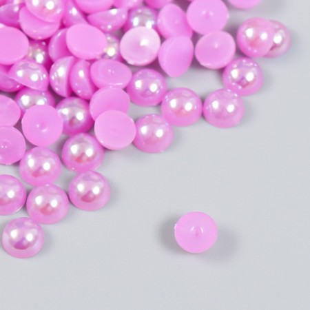 Decor for creativity plastic "Half of beads. Lilac" 20 g 0.8x0.8 cm-1