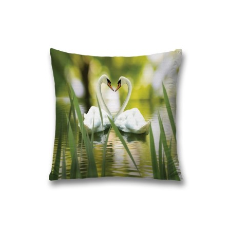 Pillowess decorative "Swan Love", on lightning, size 45x45 cm