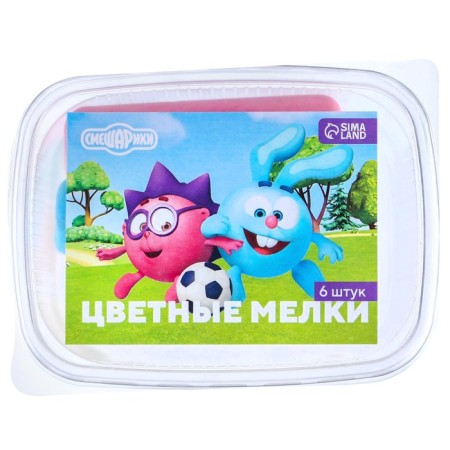 Set of colored crayons of smeshariki, 6 colors-8