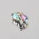 Rhinestones are sewing "drop", in a frame, with holography, 6 × 10 mm, 50 pcs