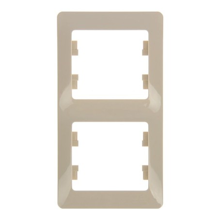 The frame "Glossa" Sche GSL000206, double, vertical, beige color