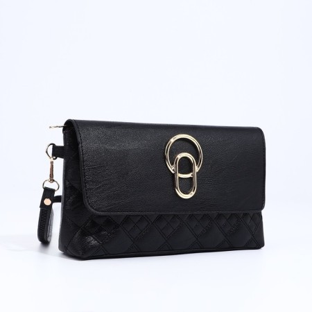 Bag-clate on magnet, long belt, black color-3
