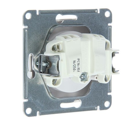 The socket "W59" Sche RS16-151-1-86, 16 A, single, hidden, white color-1