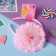 Hair cap "Gloris" strawberries on a flower, 9 cm, pink