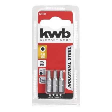 Bit KWB Industry, Hex4, steel TQ60, 25 mm, 3 pcs-1