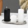 Interior candlestick for candles, black and white