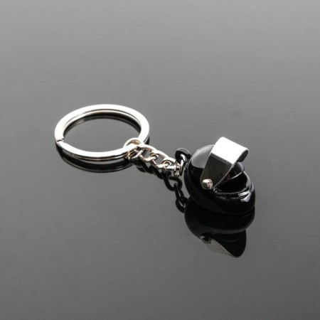 Cartage keychain, motorcycle helmet, black-1