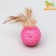 Passing Ball "Festive" with feathers, 4.5 cm, mix of flowers