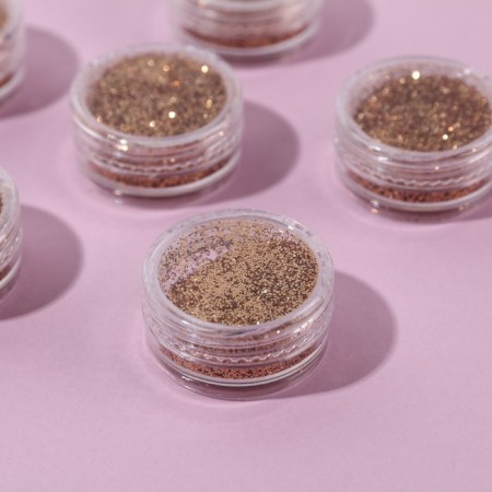 A set of sparkles for decor, small grinding, bronze color, 6 pieces-1