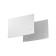 Decorative white plug-2 pcs for the profile Alm-11681-PL-W-2M