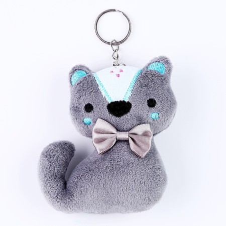 Soft toy "cat", on a key fob, 11 cm, mix