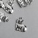 Decor Metal for creativity "Cat" silver 7040 1.9x1.5 cm