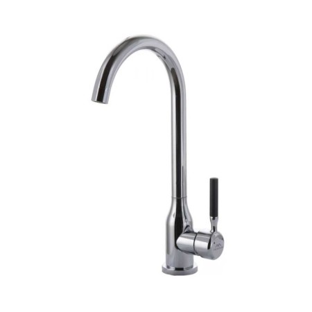 Fashun A54022 kitchen mixer, single -leaf, 35 mm cartridge, stainless steel, chrome, black