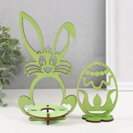 Easter decor "eggs" 6.5x4.7x9.3 cm; 9.3x6.5x17 cm (set of 5 parts) Salad-1
