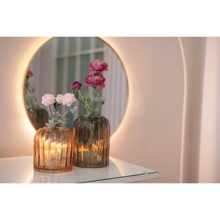 Decorative vase of glass "Relief", 145 × 145 × 160 mm, color peach color-5
