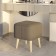 Mono Mini banquet, 420 × 420 × 460 mm, velor, nut color