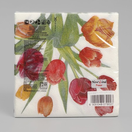 Paper Nev Line Fresco Tulips, 2 layers, 33*33 cm, 20 pcs.-2