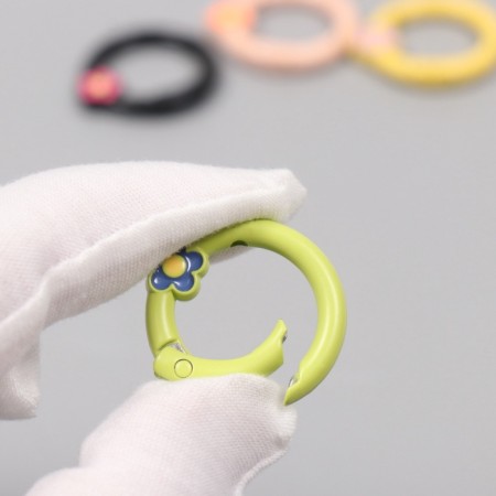 Carabiner Metal "Flower" set 4 pcs 3x2.6 cm-3