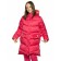 Coat for girls, height 122 cm, raspberry color