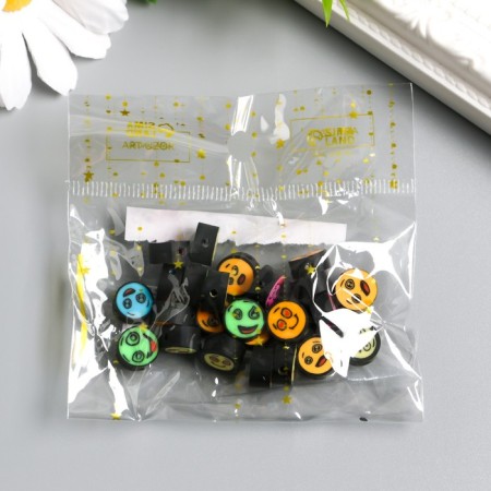 Beads for the creativity of PVC "Funny Smiley" set 25 pcs 0.5x0.9x0.9 cm-2