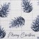 New Year's napkin on the Christmas table 40x29 cm