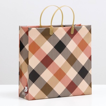 Packet "Beige in a cage", soft plastic, 30 x 30 cm, 120 μm