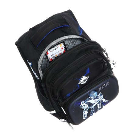School backpack 40 x 33 x 15 cm, ergonomic back, Across 548, black ACR23-548-6-7