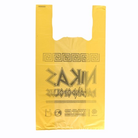 Package Polyethylene T -shirt 30 + 16 x 55 cm, 20 μm, yellow "Niks"-1