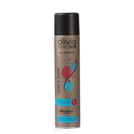 Hair varnish Super -lung fixation Olivia Expert Pro Careful care and radiance, 300 ml