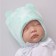 A cap on ties with ears children's kinderlitto "New stars", age 6-12 months, color mint