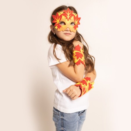 Carnival set "Autumn Joy": Mask and Bracelets-6