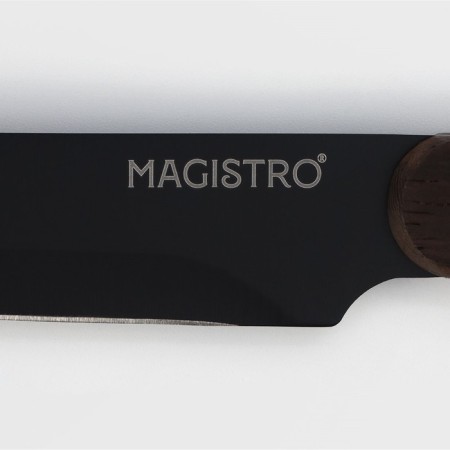 Universal kitchen knife Magistro Dark Wood, blade length 12.7 cm-3