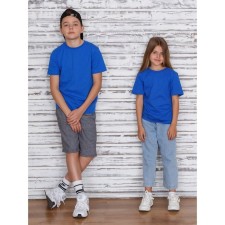 Children's T -shirt, height 110 cm, blue color