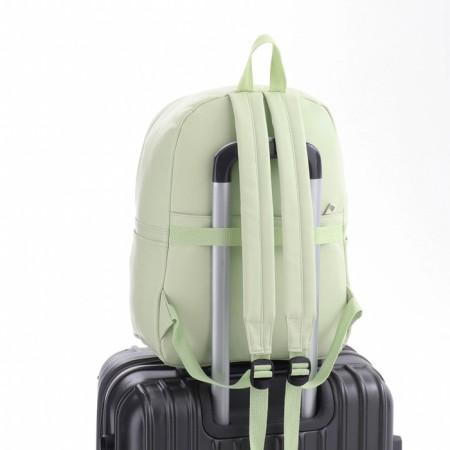 Youth backpack with lightning, 4 pockets, green color-6
