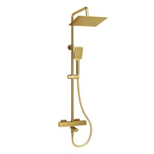The shower system wasserkraft a199.198.201.bg Thermo, tropical shower, thermostat, gold