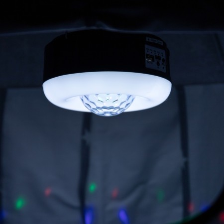Garden lamp on the solar battery "Discoshar", 13 × 6 × 13 cm, 6 LED, remote control, glow RGBW