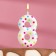 Candle in a cake for Birthday "Color Confetti", number "8", 5.5 cm