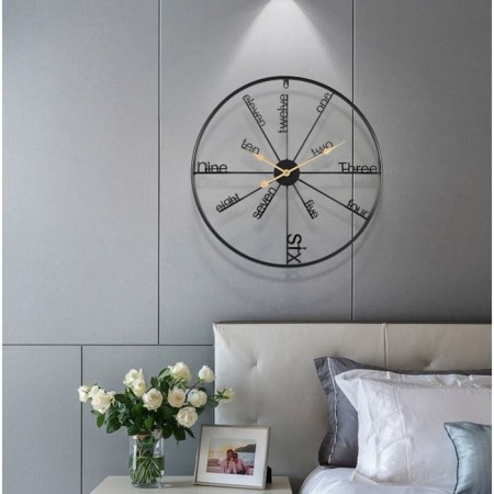 Wall clock, series: loft, "pool", smooth move, D-60 cm-5